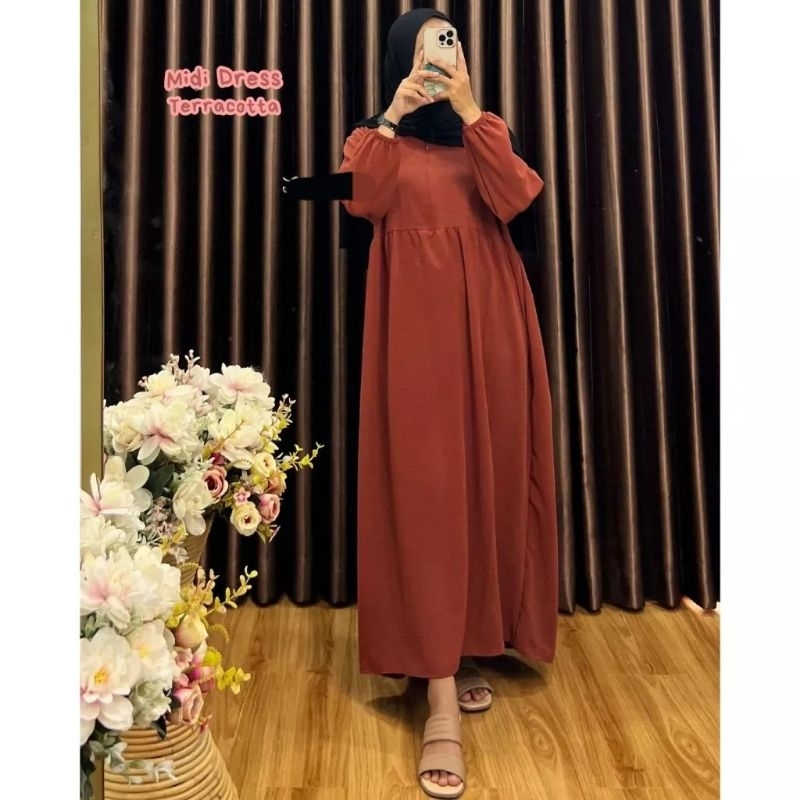 Midi dress crinkle aorflow busui friendly