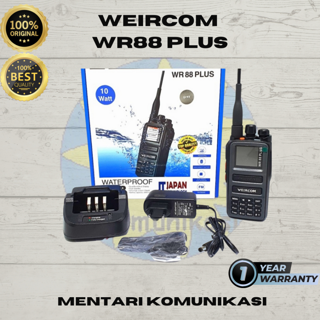 WEIRCOM WR88 PLUS RADIO SPORT WATERPROOF - HT Weircom WR 88 Plus Dualband - Original