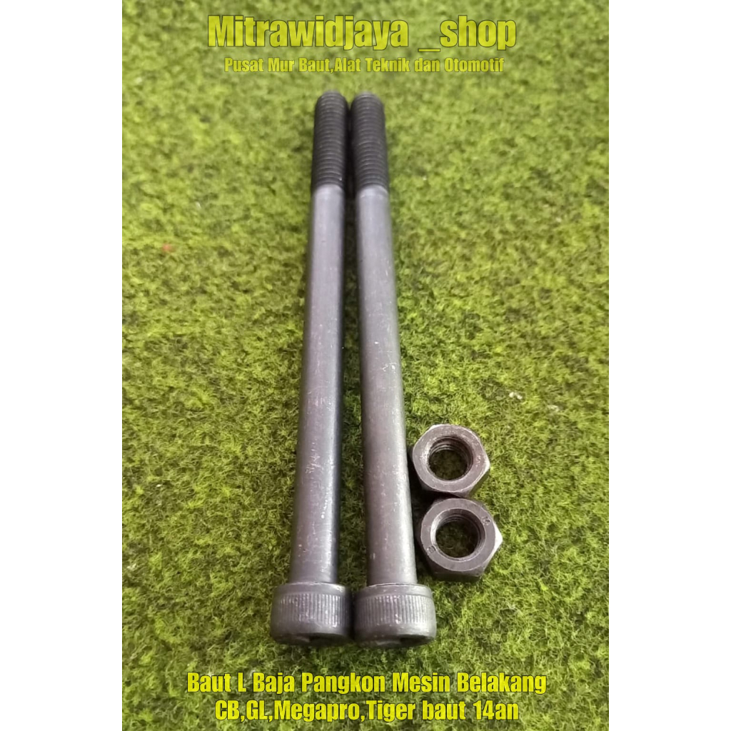 Baut Pangkon mesin belakang CB cebe Megapro GL Tiger baja 12.9  kuat dan tahan lama baut pangkon mes