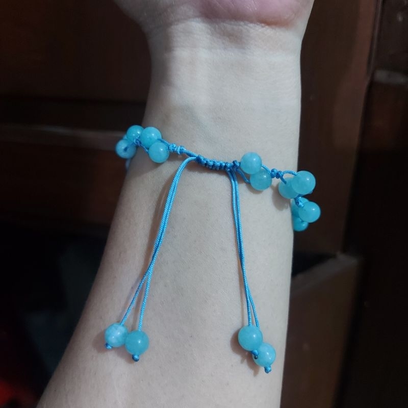Gelang Kristal Batu Aquamarine