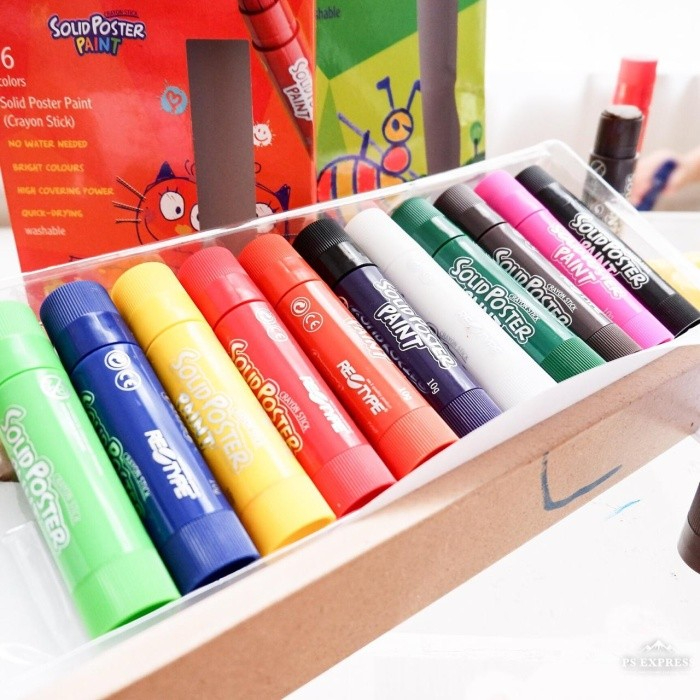 

CRAYON STICK Retype Solid Poster Colour Paint WASHABLE