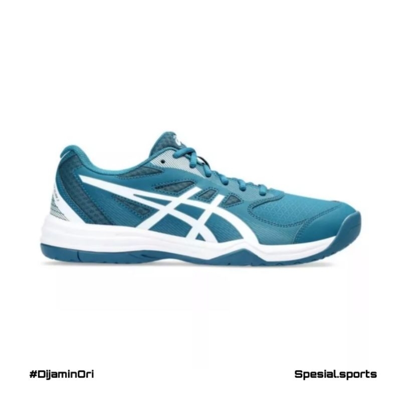 ASICS COURT SLIDE 3 RESTFULL TEAL/WHITE SEPATU TENNIS BADMINTON VOLLY ORIGINAL