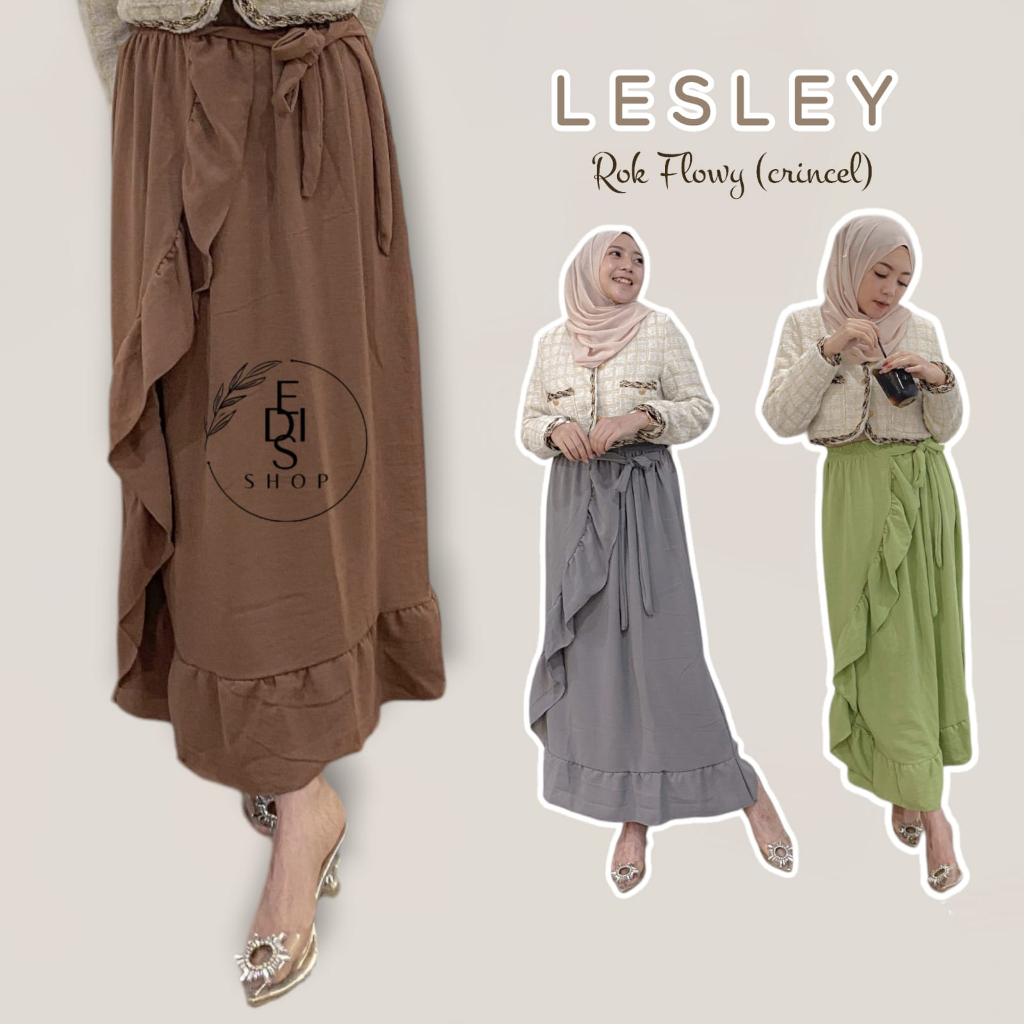 LESLEY SKIRT ROK WANITA ROK LILIT SKIRT SELEBGRAM/ ROK REMPEL CRINKLE