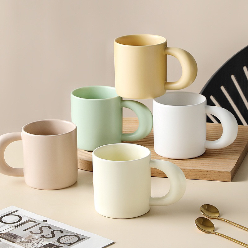 Gelas Mug Keramik Nordic Style Tahan Panas / Ceramic Coffee Tea Mug Cafe Hotel