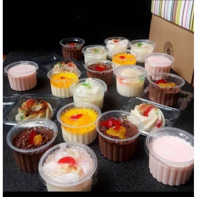 ￼Gelas Cup 120ml + tutup ulir puding agar-agar