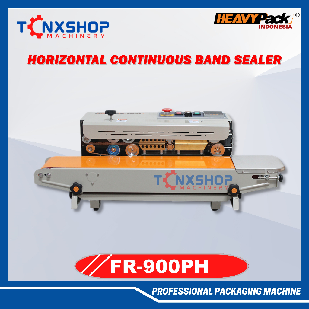 FR-900PH Mesin Press Plastik Alumunium Foil Continuous Band Sealer FR-900 PH Horizontal Heavypack