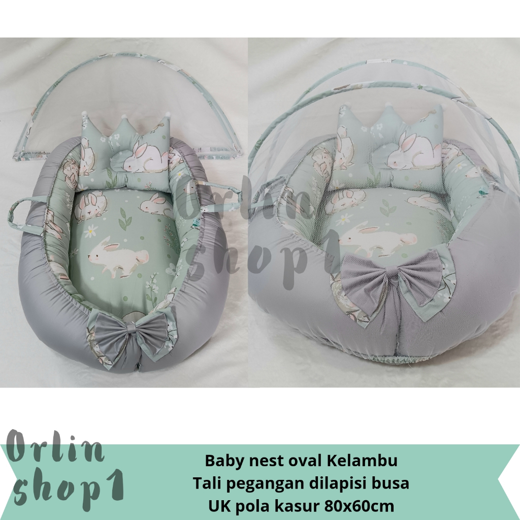 READY STOCK  BABY NEST Set Kelambu/Babynest/Kasur Bayi Kelambu/Kado lahiran premium murah terbaik Ba