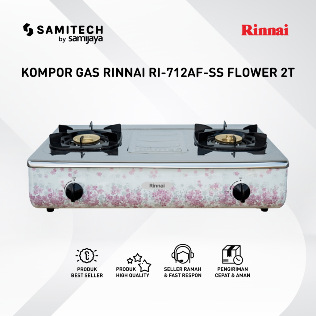 KOMPOR 2 TUNGKU RINNAI RI 712AF / RI-712AF / RI 712 AF