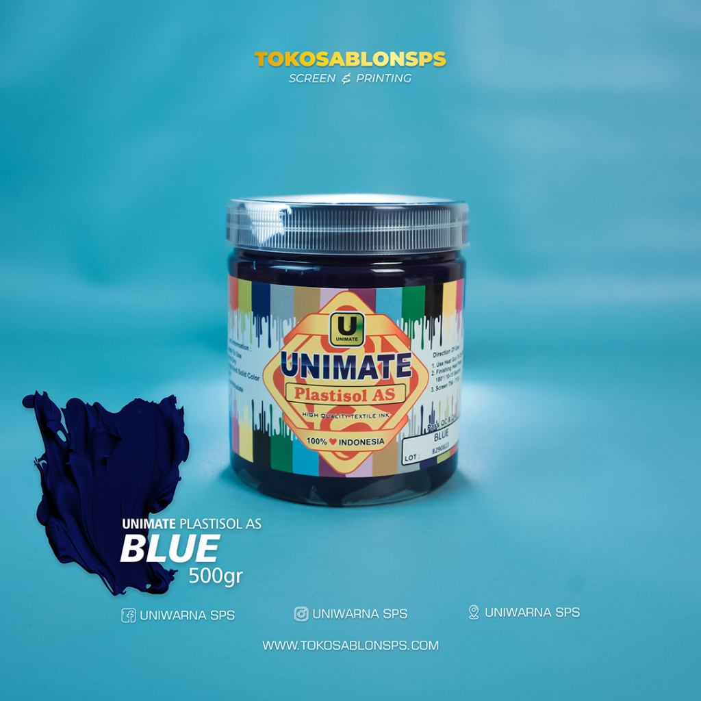 

Tinta Sablon Plastisol Unimate AS BLUE @500GR