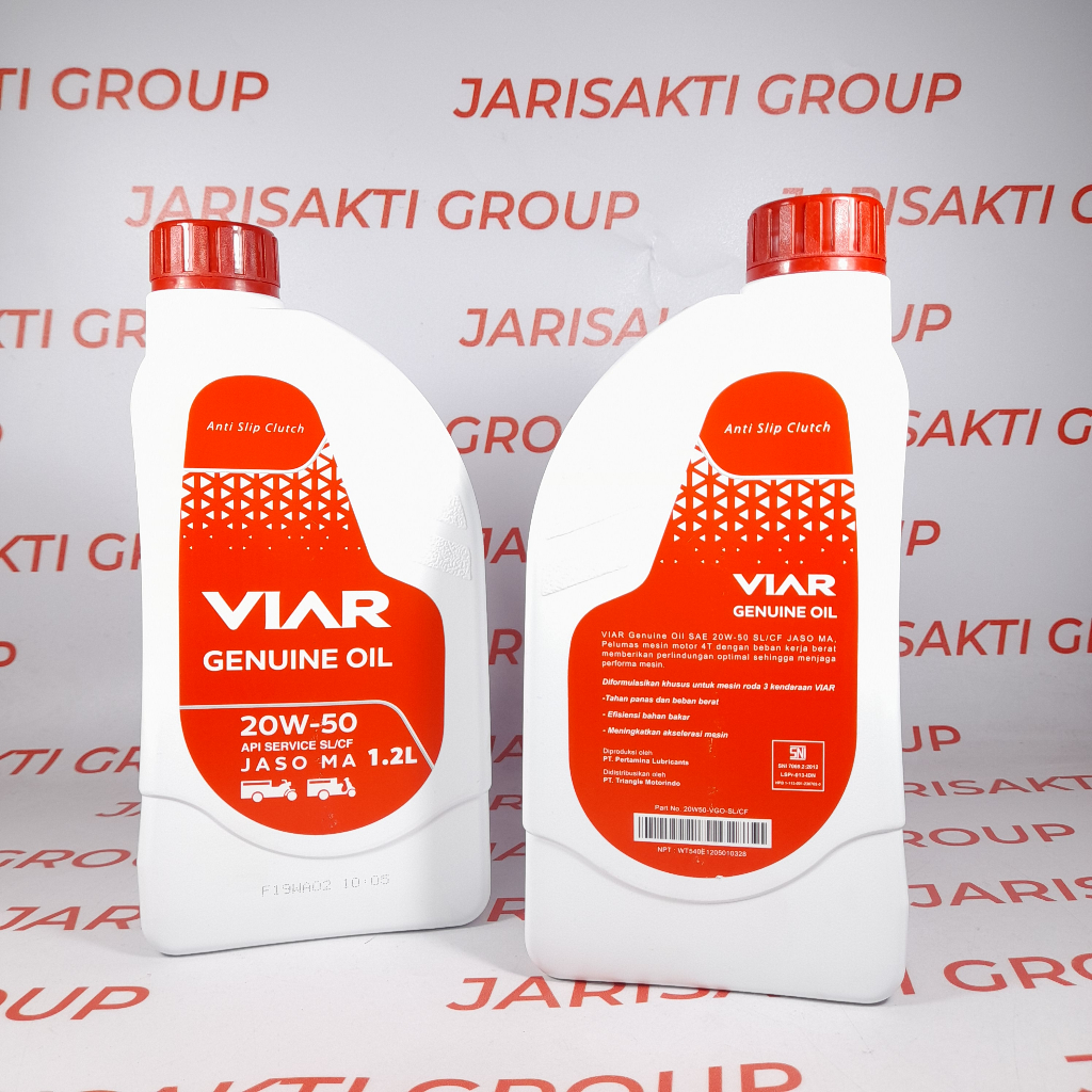 OLI VIAR KARYA 200 300 - VIAR GENUINE OIL SAE 20W-50 API SL/CF 1,2L - 20W50-VGO-SL/CF