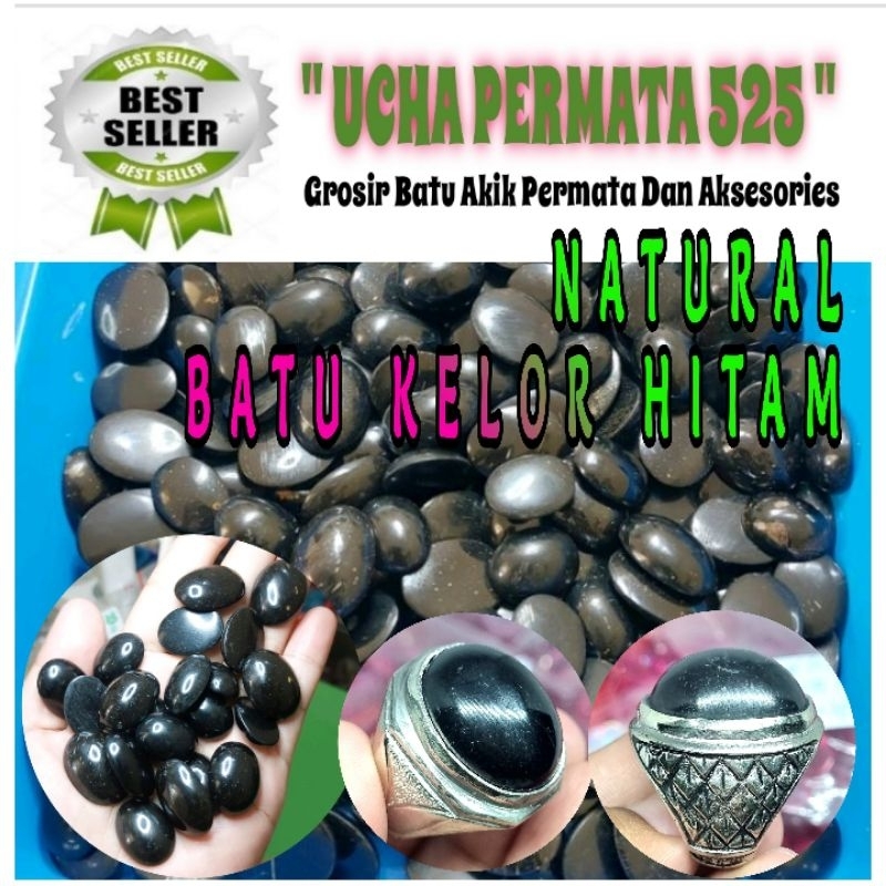 Cincin kelor hitam asli natural / batu akik kelor hitam