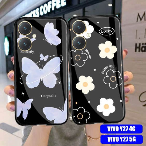 Softcase Glass Kaca VIVO Y27 4G VIVO Y27 5G [M152] Case HP VIVO Y27 4G VIVO Y27 5G - Casing VIVO Y27