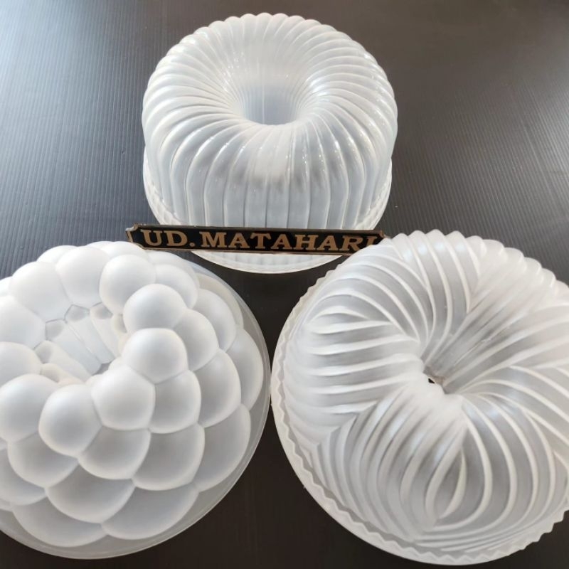 Cetakan Puding Plastik Besar Motif