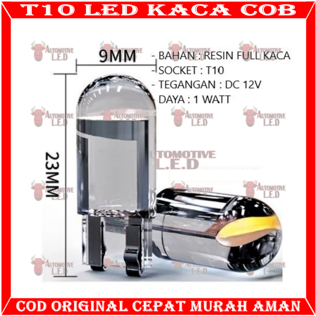 ORIGINAL LAMPU LED T10 RESIN FULL KACA 360 LAMPU SENJA LAMPU PLAT SUPER BRIGHT HARGA SEPASANG