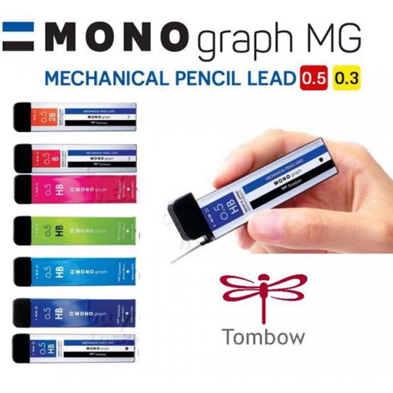 

TOMBOW MONO GRAPH MONOGRAPH LEAD 0.5 2B 0.3 HB REFILL ISI PENSIL PILOT MEKANIK