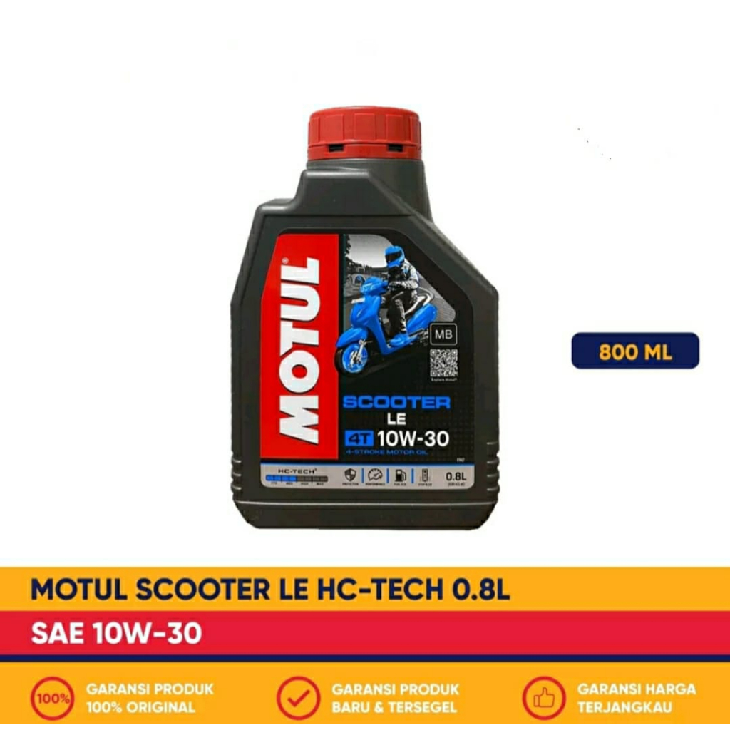 Oli Motul Scooter LE 10w-30 (BIRU) Oli Motul matic 0,8 Liter Original