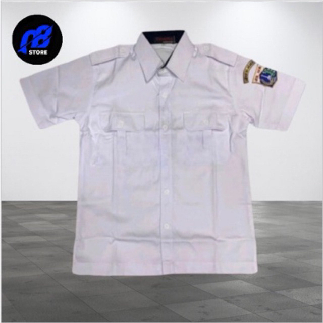 KEMEJA PUTIH PEMPROV DKI KEMEJA PDH DKI PUTIH PNS SUDAH INCLUDE LOGO DKI