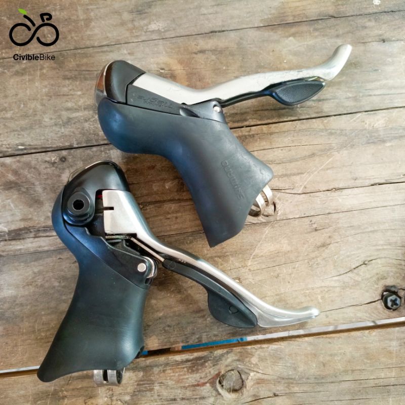 Brifter Shimano Tiagra 4600 2x10 Speed Warna Hitam - Silver