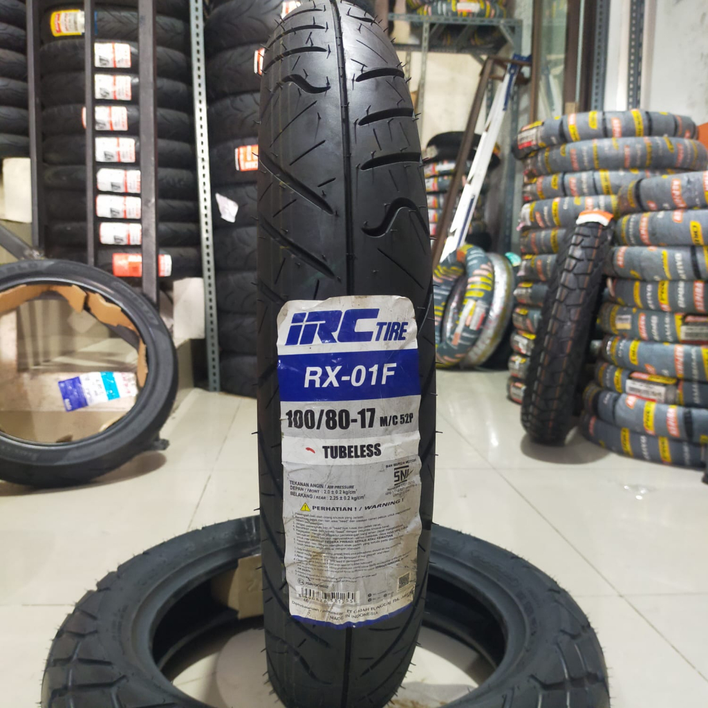 IRC RX-01 F Ban Motor CBR 150 Ring 17 Uk 100/80-17 Tubeless CBR 150 Depan - IRC RX-01 F