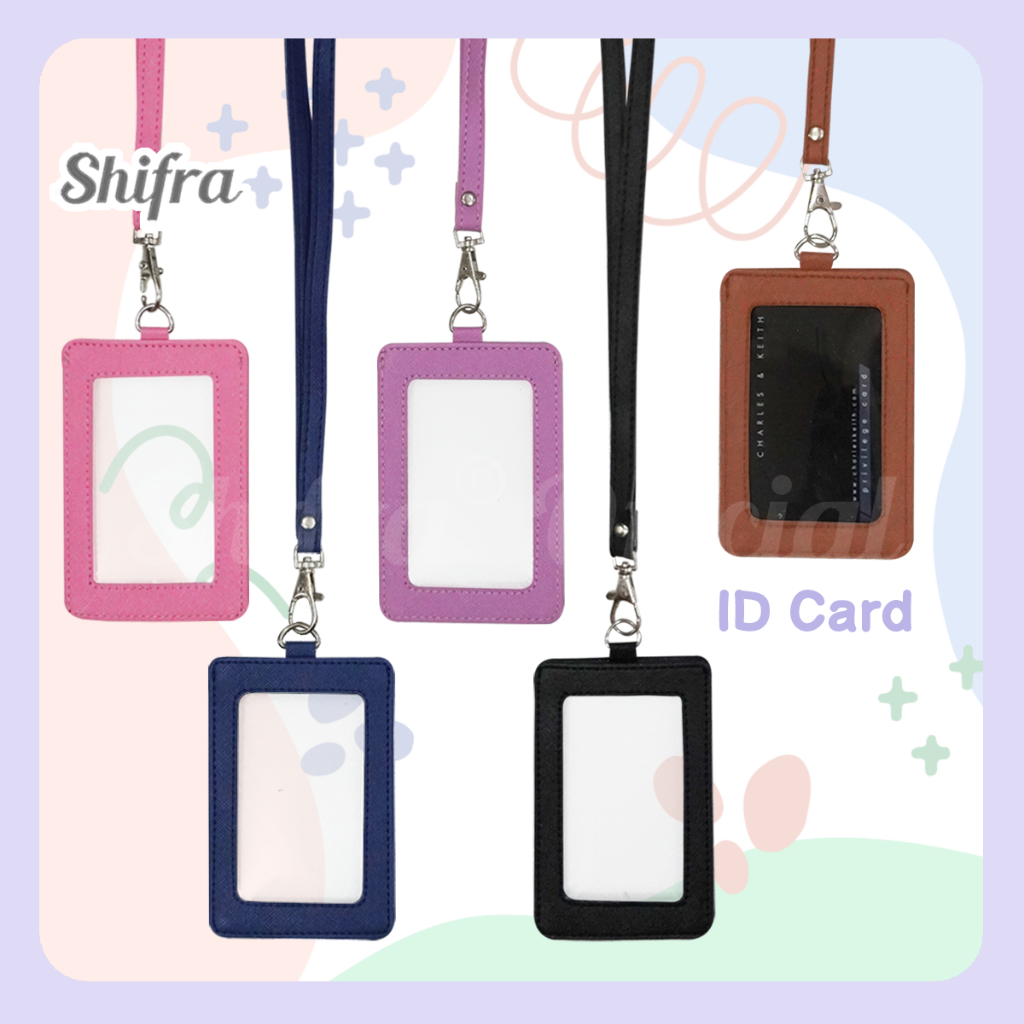 

Shifra Lanyard Sling Gantung ID Card Mika Polos Navy HItam Pink Ungu Coklat