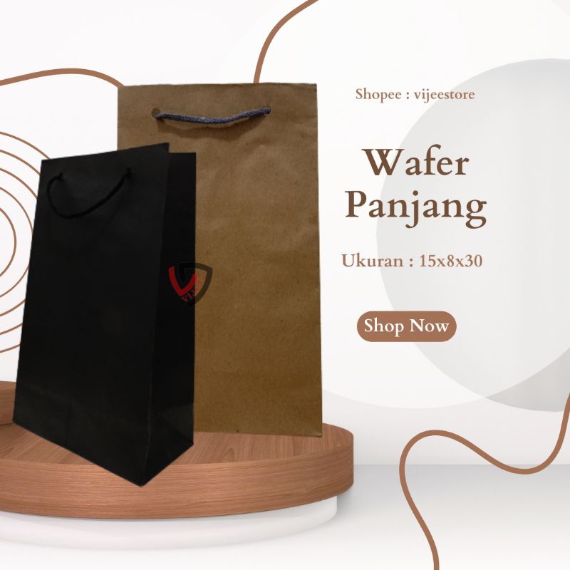 

PAPERBAG WAFER PANJANG15X8X30/GOODIE BAG SOUVENIR