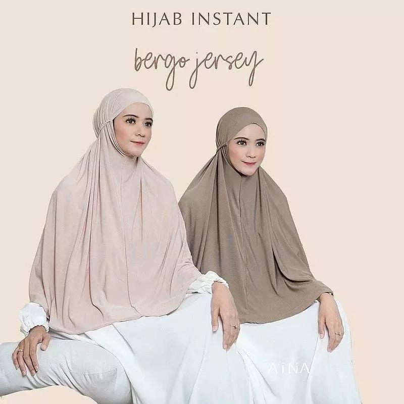 Jilbab Bergo Jersey Jumbo Non Pet | Bergo Jersey Tali Premium