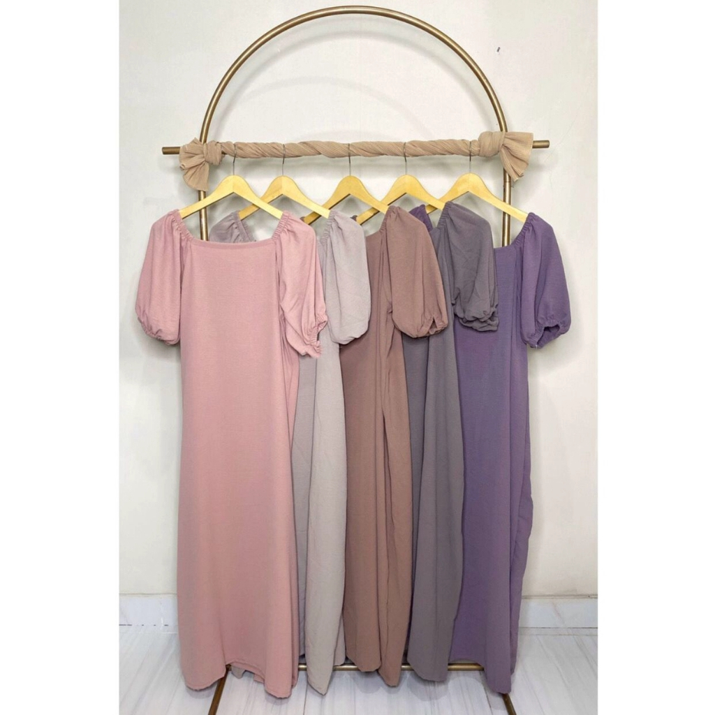 MASAYU LONG DRESS BAHAN CRINKLE ARIFLOW