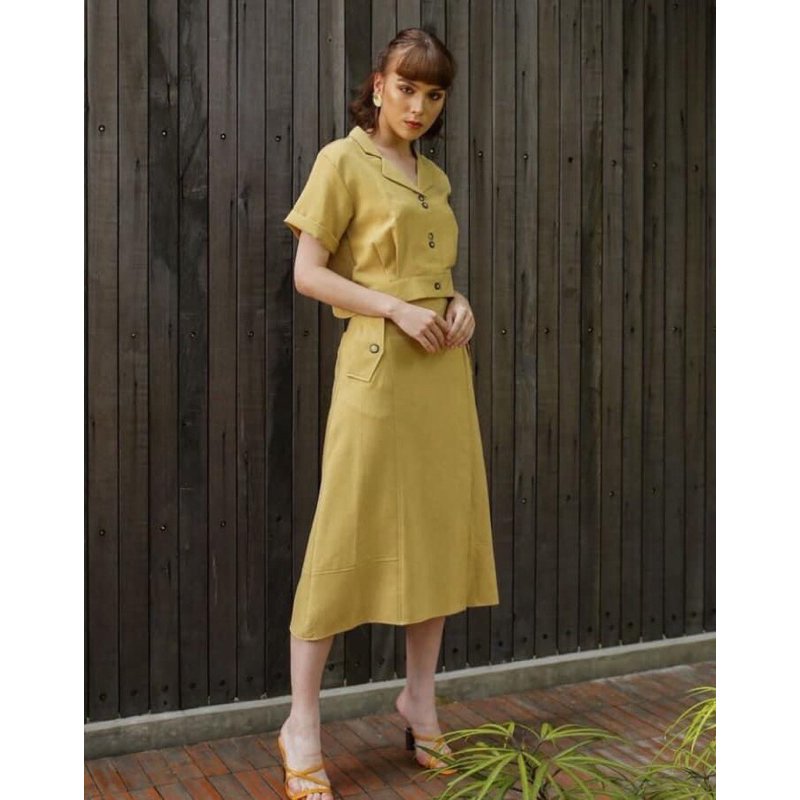 preloved maven jiro & midori set top & skirt