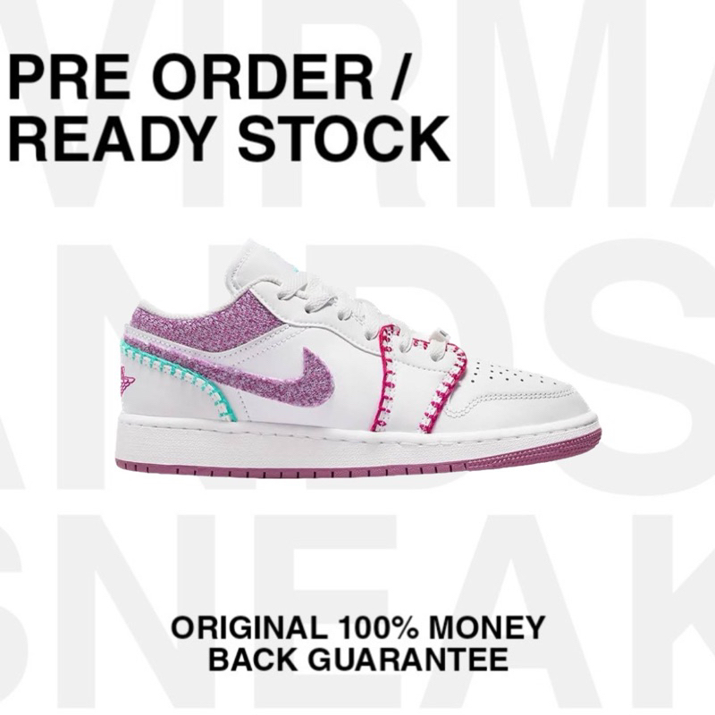 NIKE AIR JORDAN 1 LOW SE KNIT [ GS ] ORIGINAL 100% TERBARU BEST SELLER TERMURAH TERLARIS SEPATU PRIA