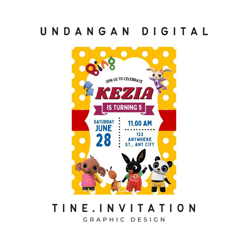 Undangan Digital Ulang Tahun Anak (Custom + Video) / ulang tahun, aqiqah, wisuda, acara lainnya