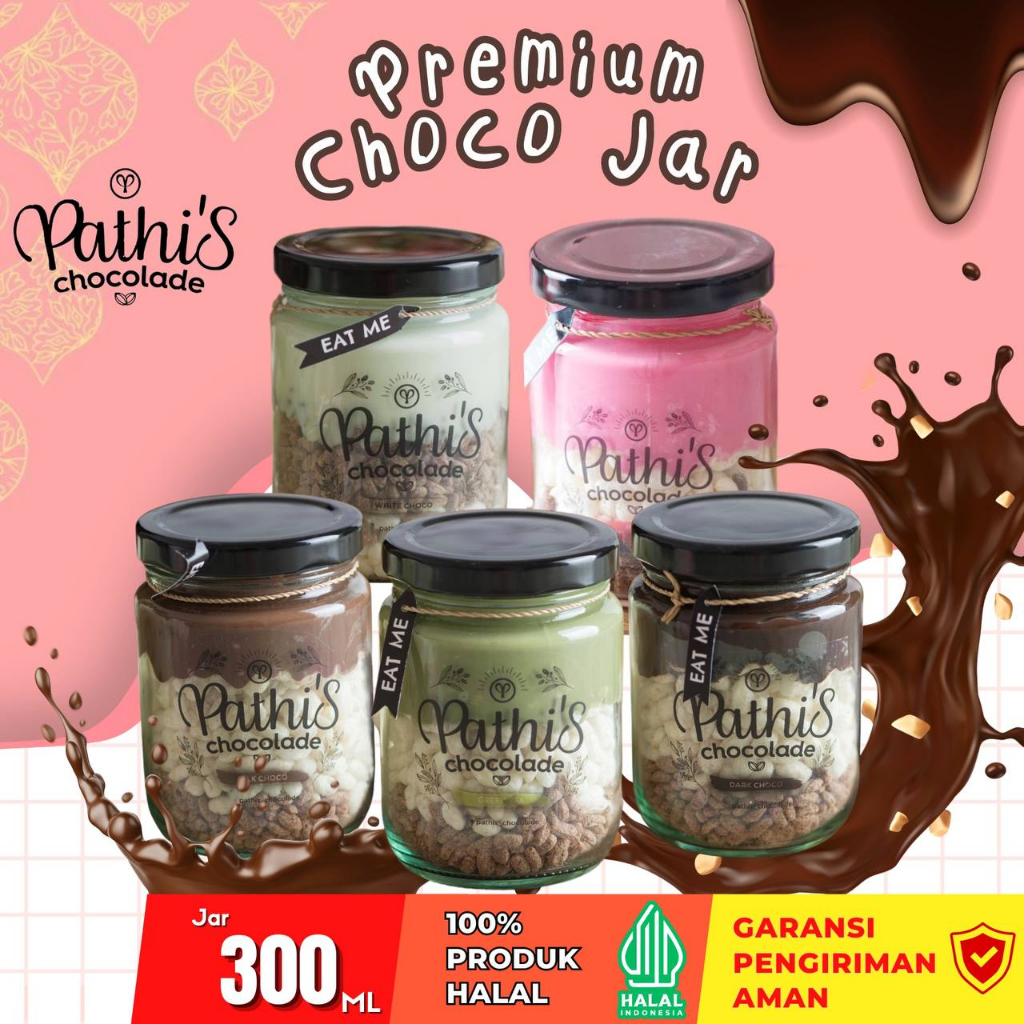 

Cemilan Cokelat Pathis Chocolade - Choco Jar Coklat Crunchy