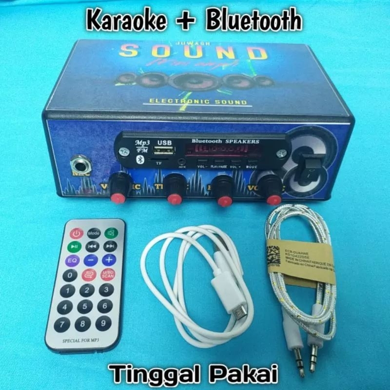 POWER APLIFIER STEREO BLUETOOTH KARAOKE AMPLI MINI AUDIO SOUND MP3 PLAYER FULL BASS SPEAKER SUBWOOFE