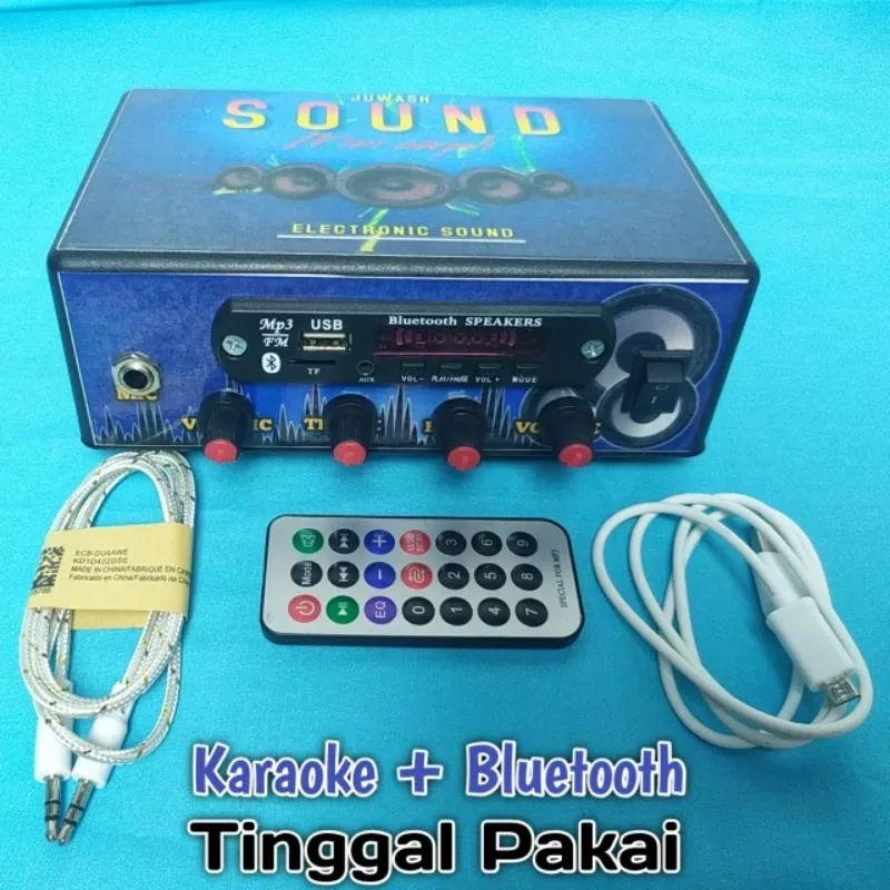 POWER AMPLIFIER BLUETOOTH AMPLI MINI STEREO KARAOKE SPEAKER SUBWOOFER FULL BASS SOUND AUDIO MP3 PLAY