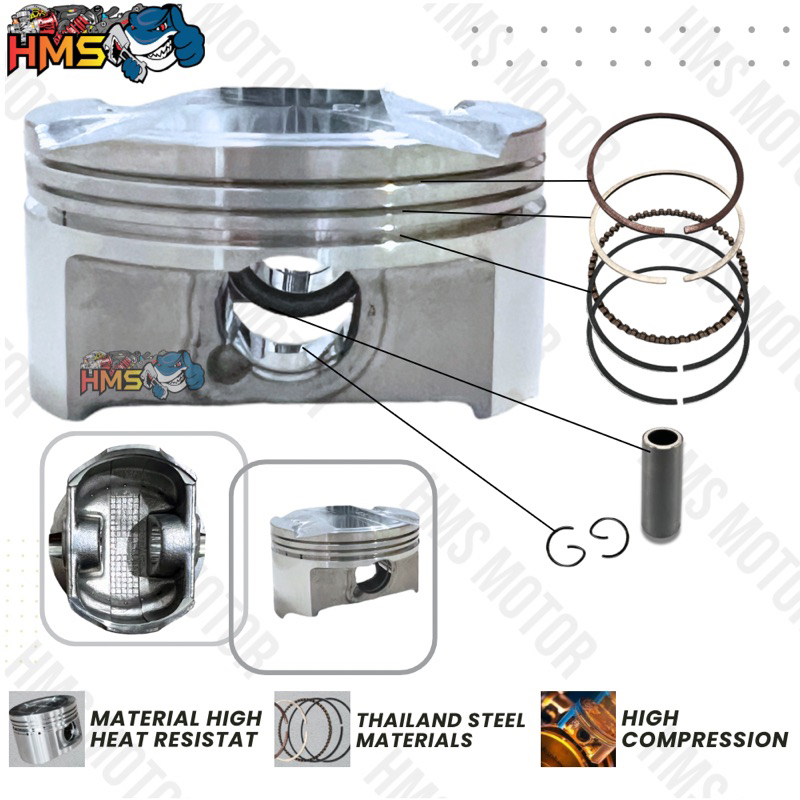 SEHER CBR PISTON RING SET CBR 150 PIN 15 UKURAN STANDAR 0 50 100 150 200 250 300 350 400 THAILAND HI