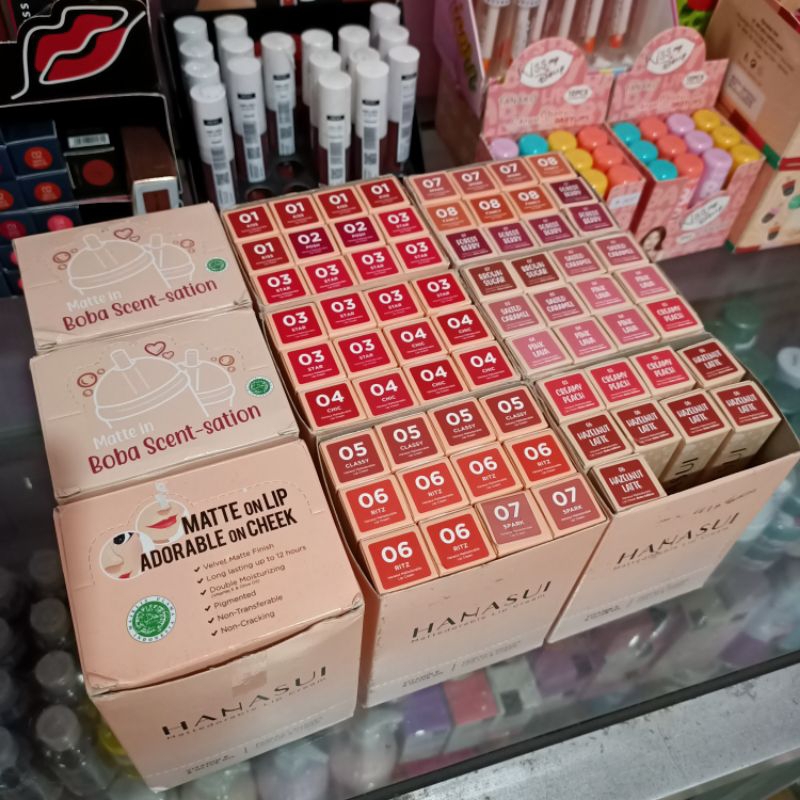 PAKET HANASUI LIPCREAM 1 BOX = 12 PCS (LUSIN)