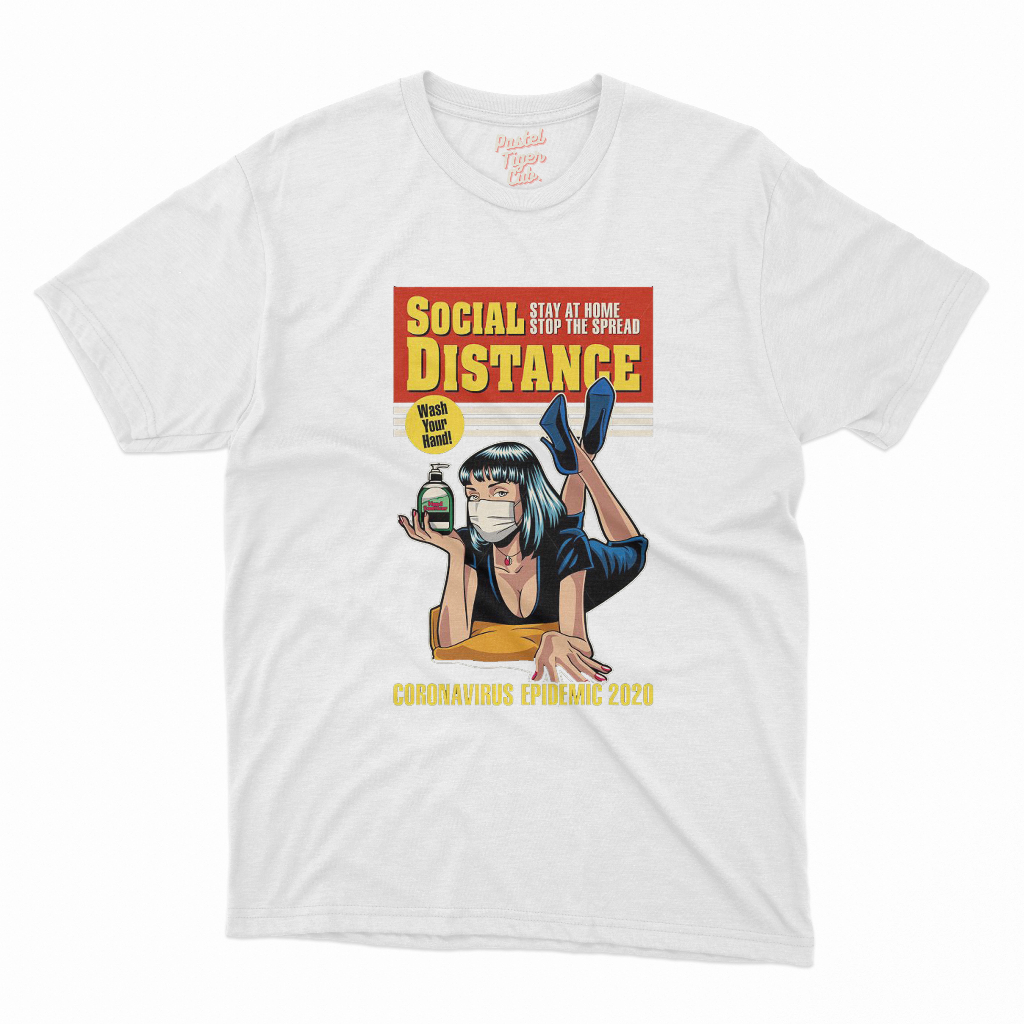 BAJU KAOS Social-Distance-Epidemic-T-Shirt