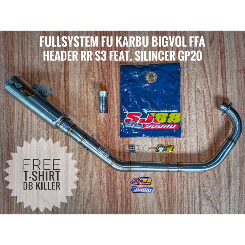 Knalpot Fullsystem SJ88 Satria Fu Karbu RR S3 FFA 180cc 200cc