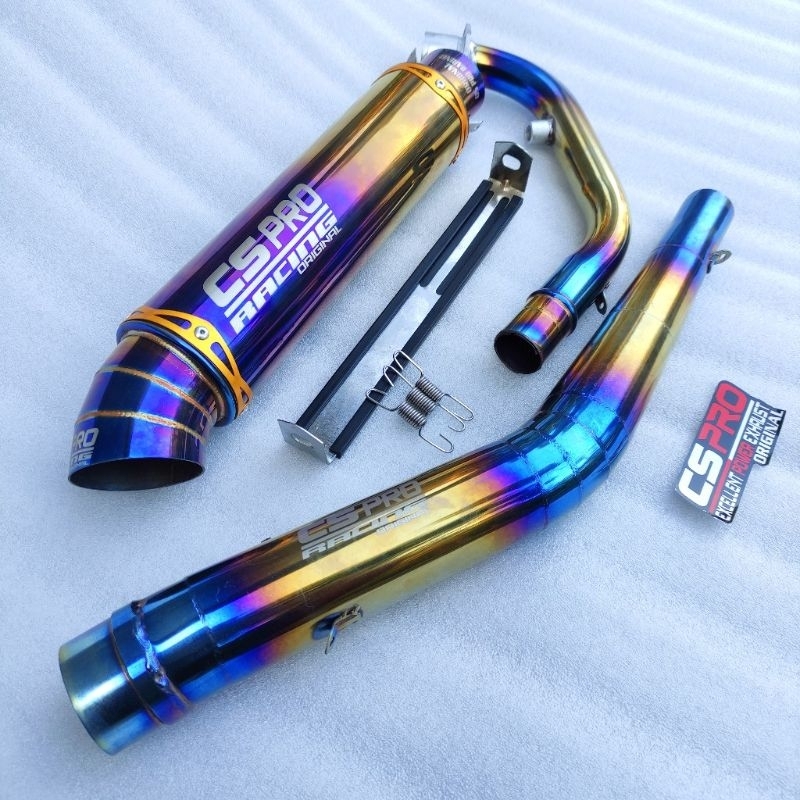 KNALPOT ORIGINAL CS PRO FULL SET PNP SATRIA FU JUPITER MX 135 SONIC VIXION NOT BEST3 WRX PROLINER