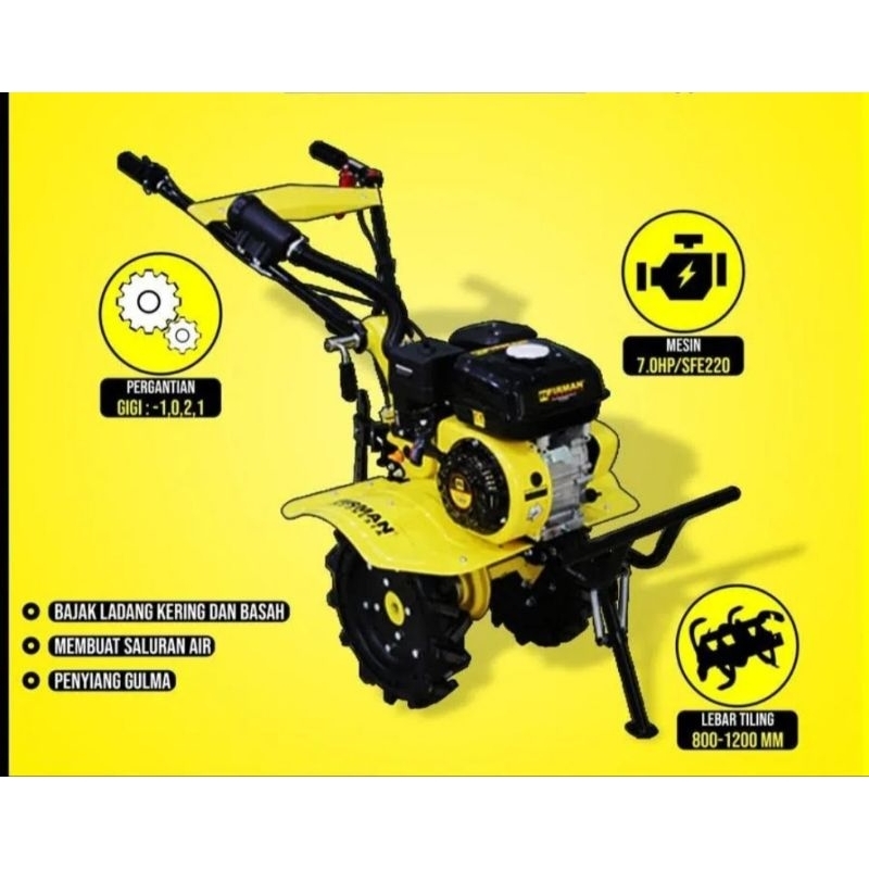 Traktor mini bajak sawah FTL 900 H FIRMAN| CULTIVATOR | Mini Tiller
