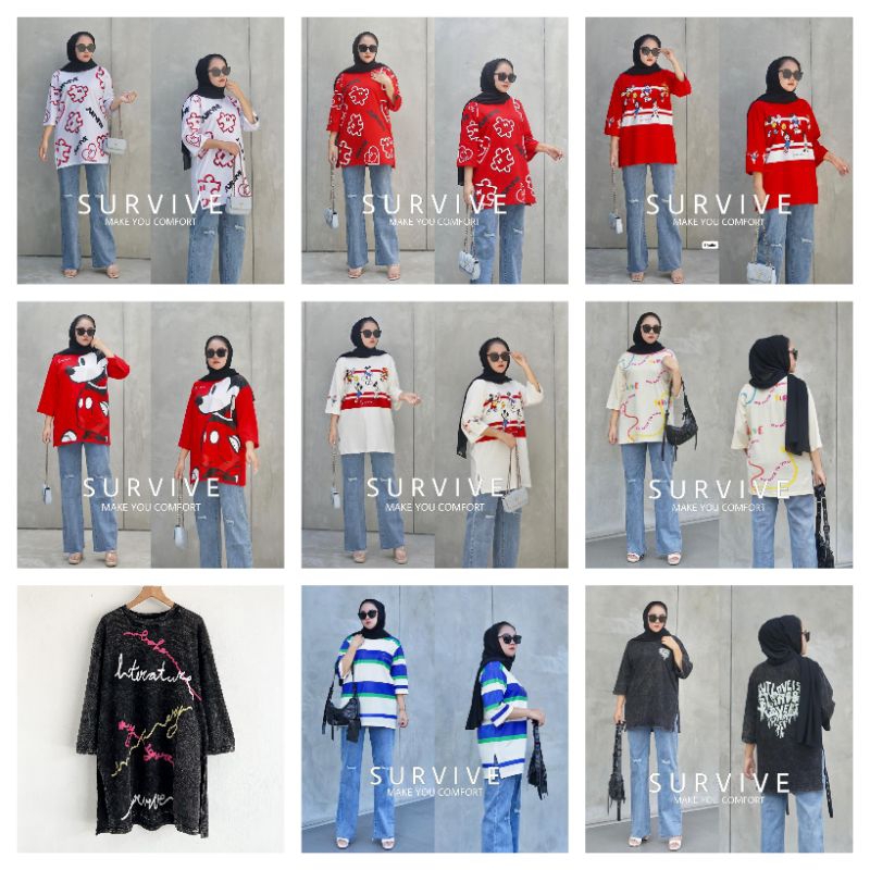 READY  SURVIVE & STURDY OVERSIZE T-SHIRT ORIGINAL