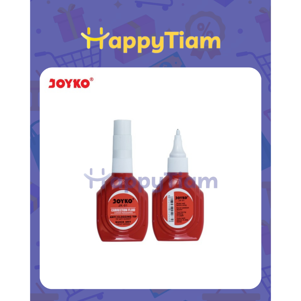 

CORRECTION FLUID JK-01 CAIRAN KOREKSI PEN PENGHAPUS CAIR JOYKO TIP EX