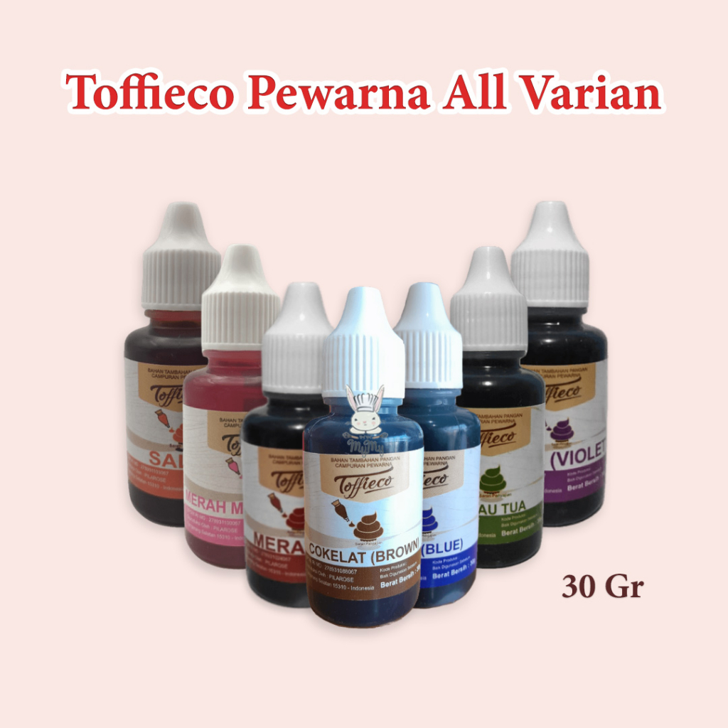 

Toffieco PEWARNA MAKANAN | Toffieco Food Coloring 30gr