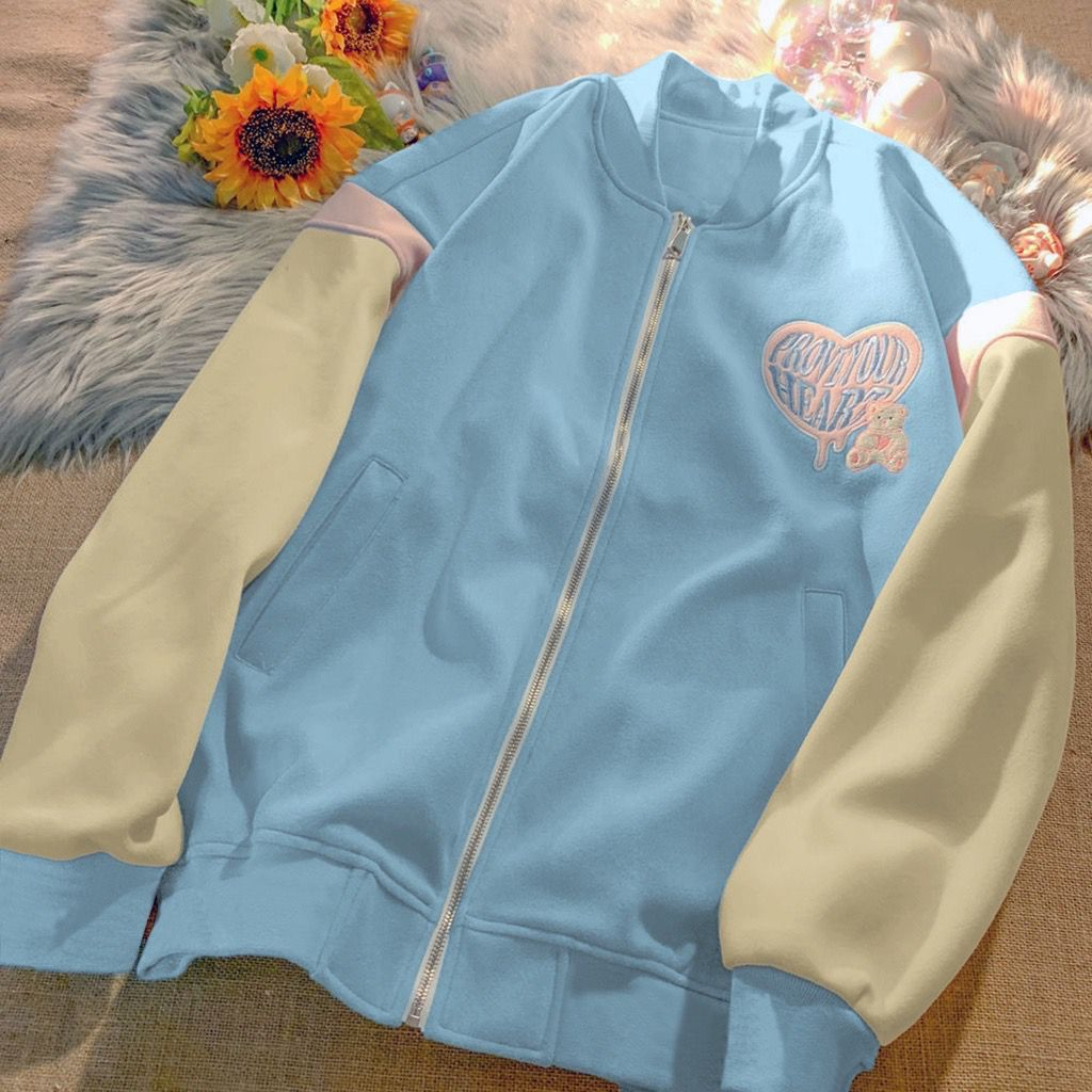 DISKON VARSITY JACKET PROVE YOUR HEART PAKAIAN PRIA DAN WANITA