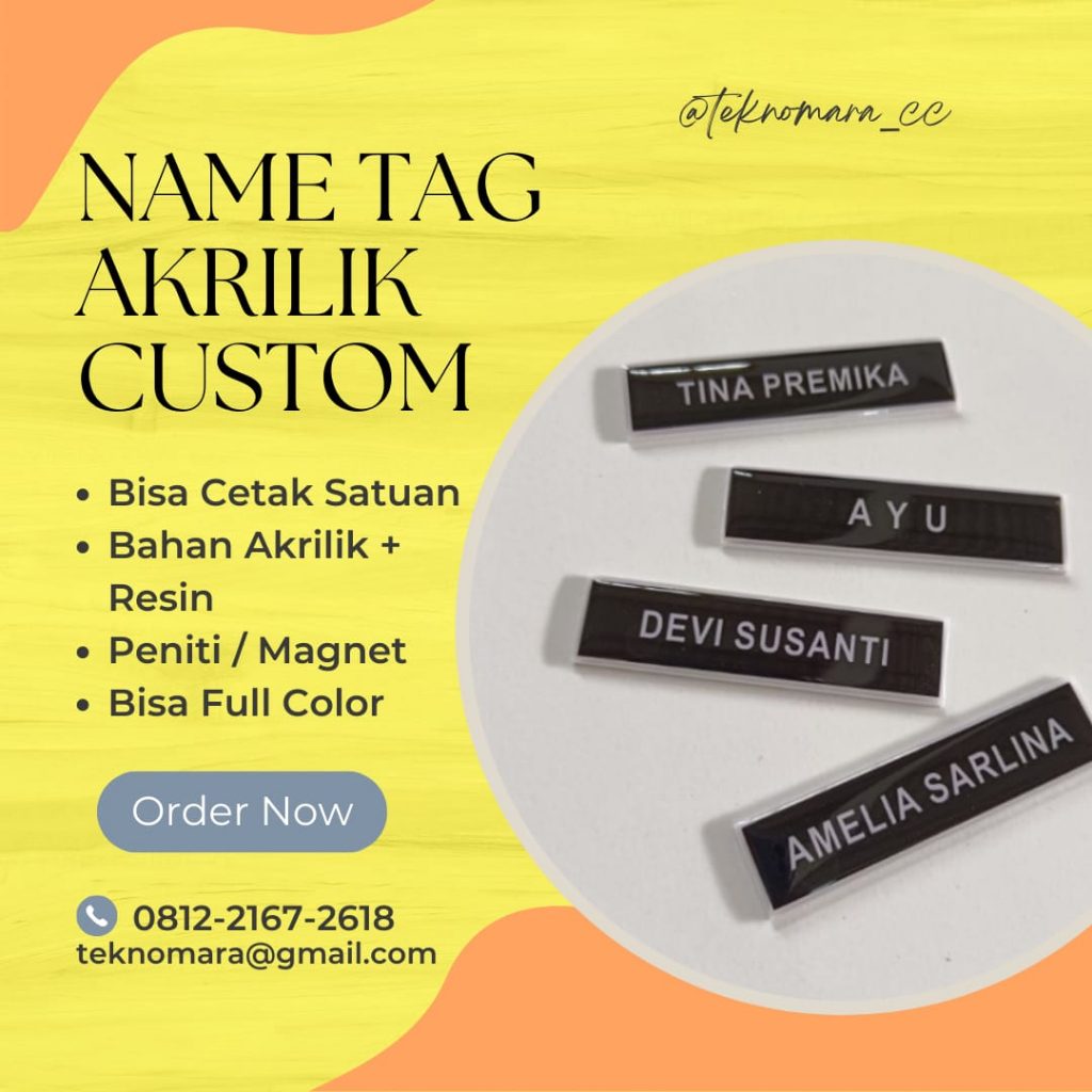 

Name Tag Akrilik Custom