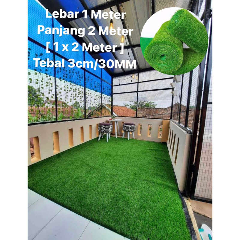 Rumput sintetis swiss 30MM premium 1 x 2 METER /rumput sintetis outdoor /rumput sintetis indoor