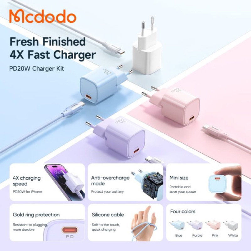 Charger Iphone 20W Mcdodo Charger Iphone C To Lightning Iphone PD 20W
