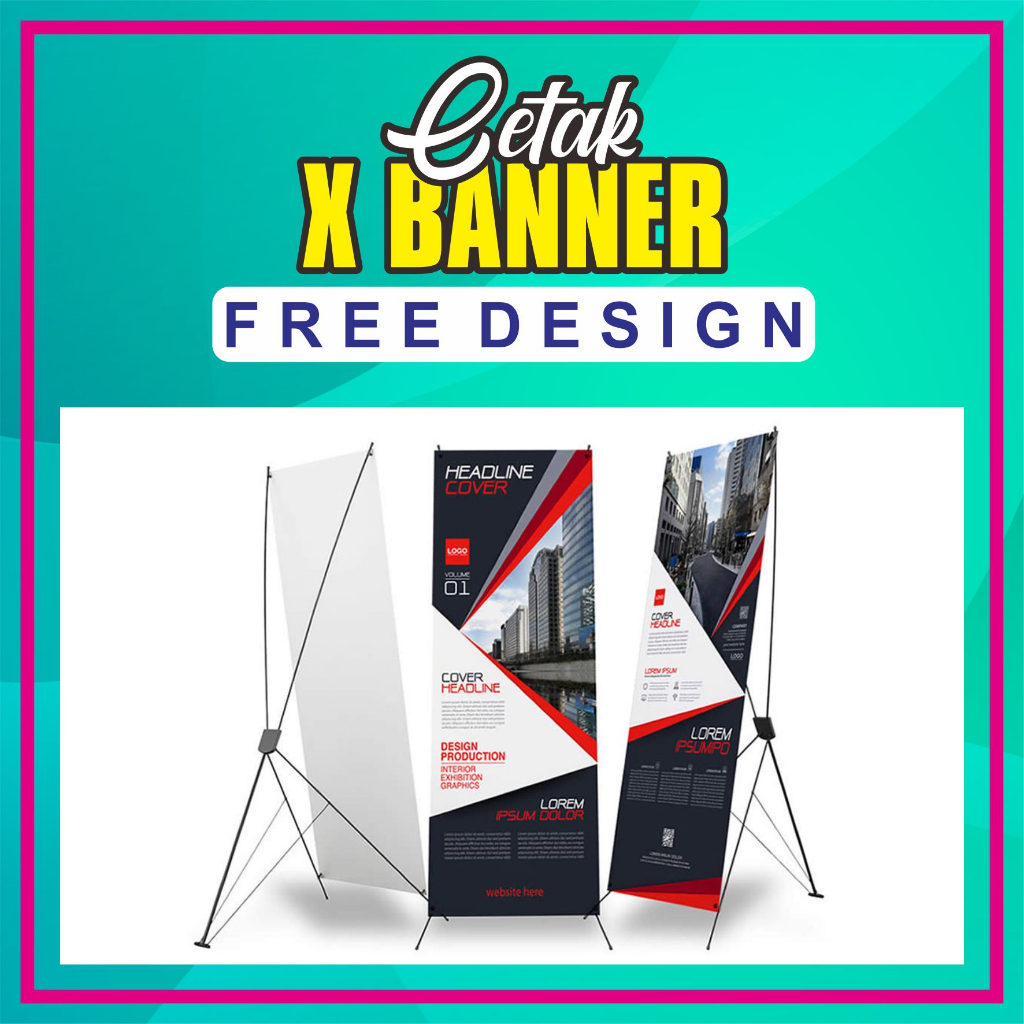 X Banner / X Banner Makanan / X Banner Wisuda / X Banner Pernikahan / X Banner Wedding