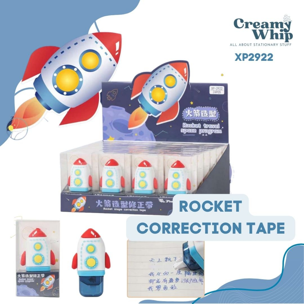 

Rocket Ship Correction Tape - Tip X Roket Astronot Tip X Kekinian Cute Stationary Tipe X Imut Lucu