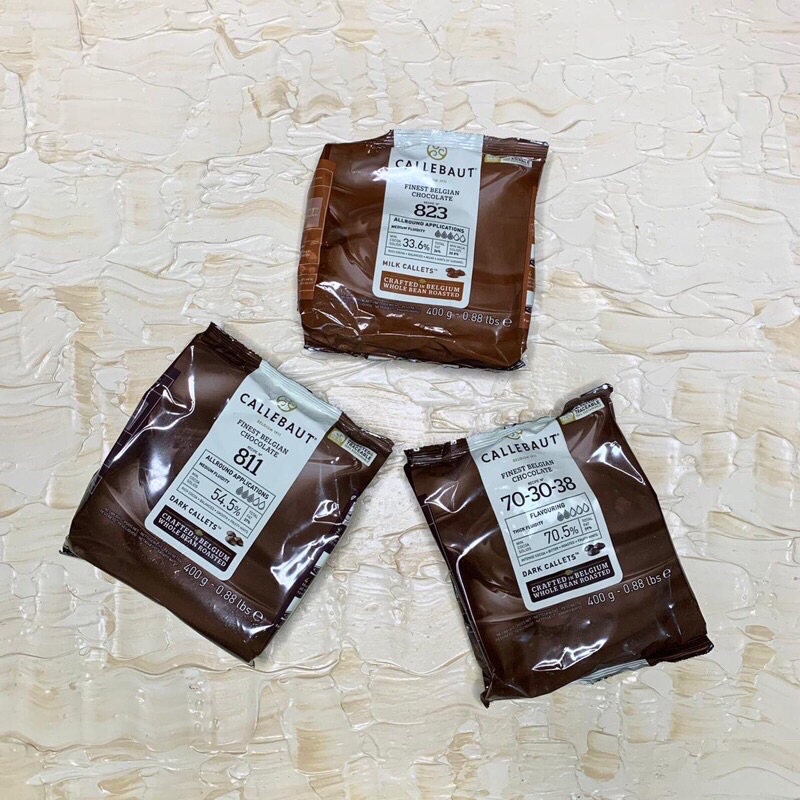 

Callebaut 811 823 70-30-38 Dark Chocolate Couvature 54.5%, 33.6%, 70.5% - Coklat Baking Kemasan Asli 400gr Barry Callebaut