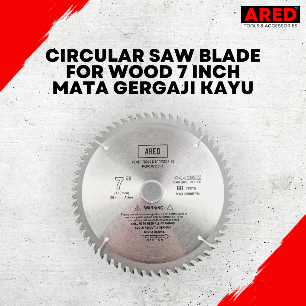 MATA PISAU POTONG KAYU 7 inch 60T CIRCULAR SAW BLADE FOR WOOD